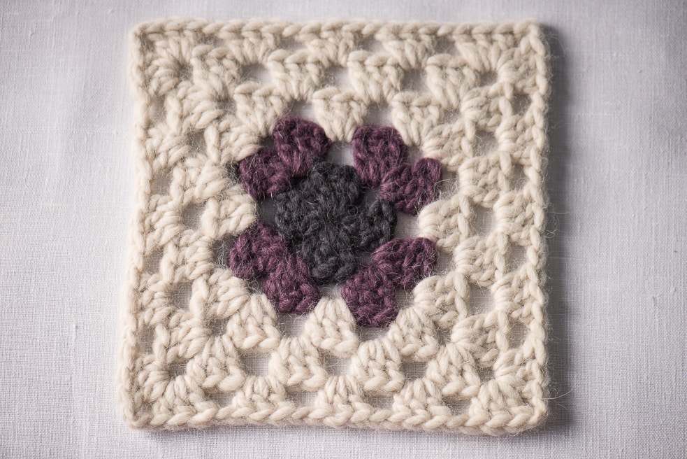 Pansy Granny Square Block Crochet Pattern | by Homelea Lass